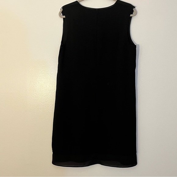 Carmen Marc Valvo | Black sheer detailing textured shift dress Women’s size L - Picture 4 of 7